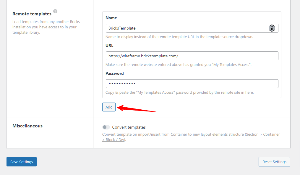 add remote templates